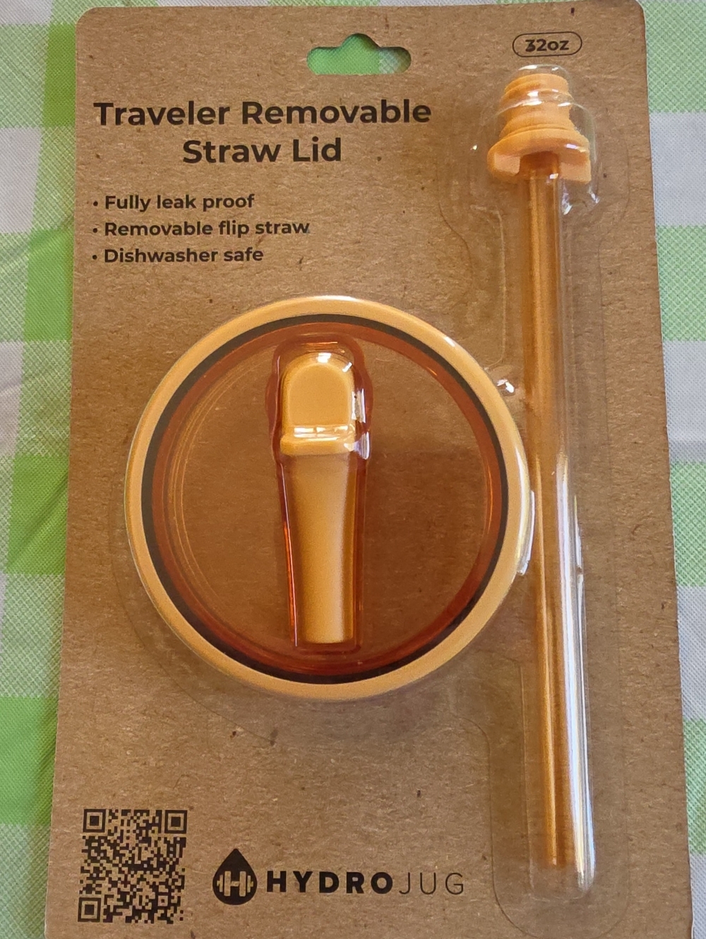 HydroJug 32 oz Traveler Removable Straw Lid — Marigold